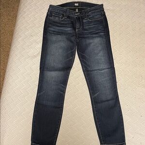 PAIGE Dark Blue Ankle & Cropped Jeans